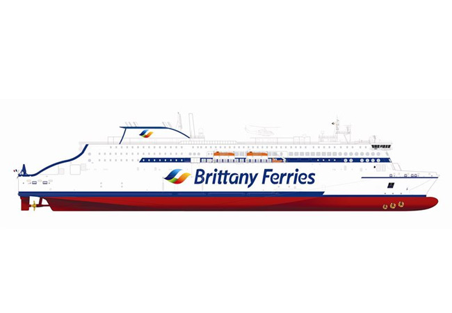 PB: New construction no. 11 in the Stena E-Flexer class. For delivery to Brittany Ferries in 2024.