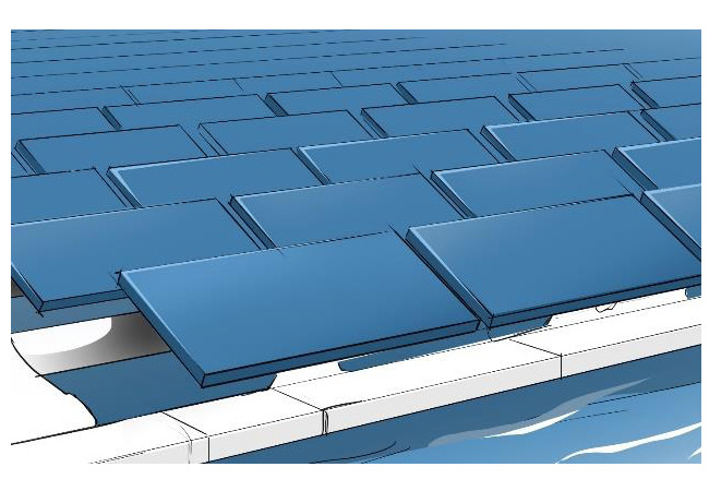 PB: Beispiel eines möglichen Systemdesigns für Floating-PV. Im Projekt »PV2Float« werden mehrere verschiedene Designs und Unterkonstruktionen auf einem Tagebausee realisiert. ©Fraunhofer ISE