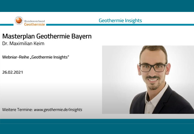 Videobild: Geothermie Insights - Masterplan Geothermie Bayern