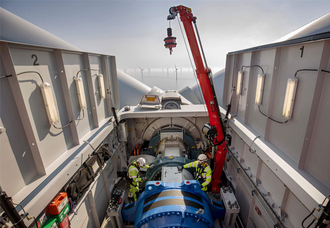PB: Wartungseinsätze an den Turbinen gehören zum Leistungsportfolio der neu gegründet Einheit Deutsche Windtechnik Offshore Ltd. / © Deutsche Windtechnik AG