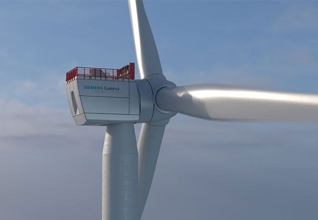PB: 140 Windenergieanlagen des neuentwickelten Typs SG 11.0-200 DD vom Hersteller Siemens Gamesa mit einer Leistung von je 11 MW
