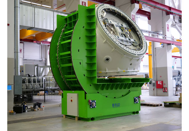 PB: ENERCON setzt im neuen Kompetenzzentrum Mechatronic beim Naben-Handling auf Technik von RUD
