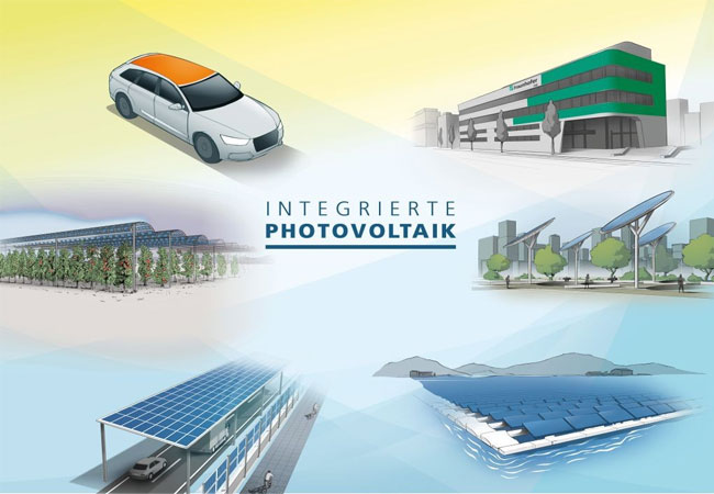 PB: Mit integrierter Photovoltaik lassen sich bereits versiegelte Flächen, beispielsweise über Verkehrswegen, doppelt nutzen. / © Fraunhofer ISE