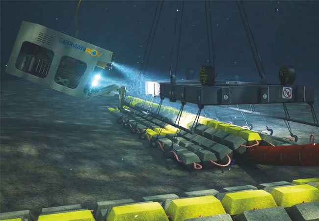 PB: GermanRov Unterwasser-Kabelmatten: Die vier ISSS-Hubs ermöglichen die Entwicklung und Erprobung von Unterwassertechnik unter allen erdenklichen Meeresbedingungen / © GermanRov, Fraunhofer IGD
