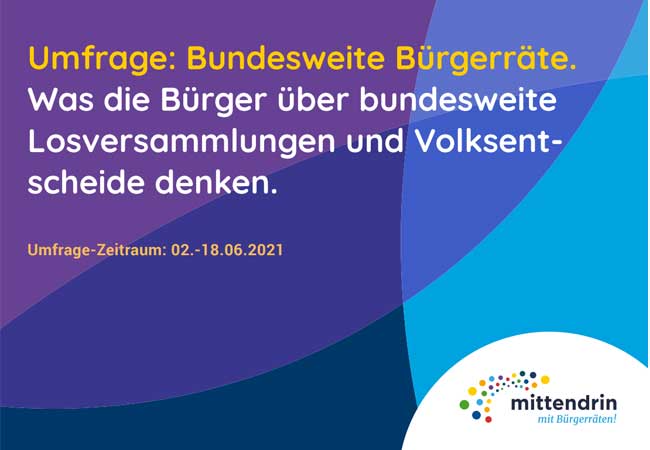 PB: Umfrage zu Bürgerräten und direkter Demokratie