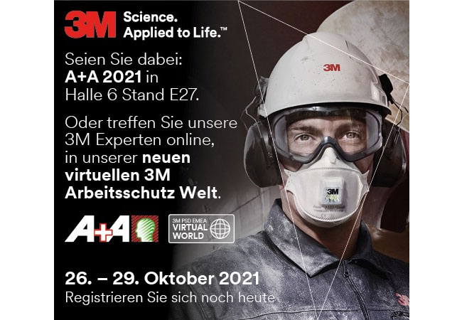 PB: 3M zeigt Highlights auf der A+A 2021 und am virtuellen Messestand