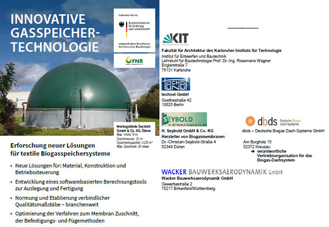 PB: Erforschung neuer Lösungen für textile Biogasspeichersysteme