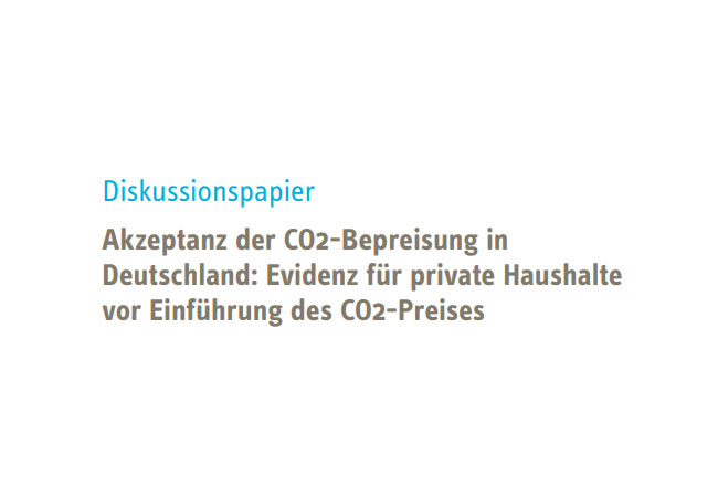 Diskussionspapier: Akzeptanz der CO2-Bepreisung