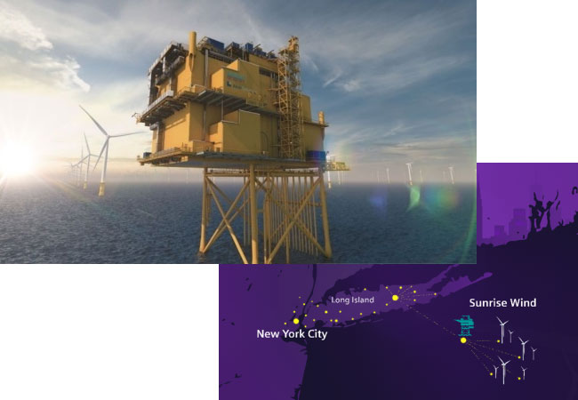 PB: Die Offshore-Konverterstation wird den von den Windturbinen erzeugten Wechselstrom aufnehmen und für den verlustarmen Transport an Land in Gleichstrom wandeln.