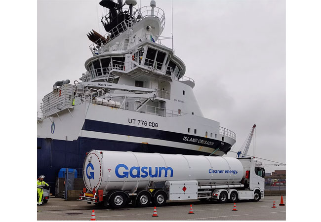 PB: Gasum liefert erstmals erneuerbares Biogas an ein Offshore-Versorgungsschiff / © Gasum