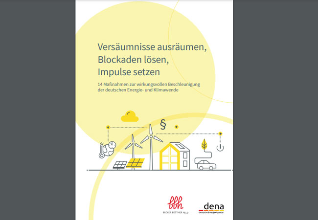 PB: Versäumnisse ausräumen, Blockaden lösen, Impulse setzen 14 Maßnahmen zur wirkungsvollen Beschleunigung der deutschen Energie- und Klimawende