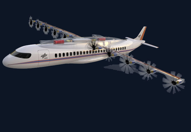 PB: Re­gio­nal­flug­zeug mit ver­teil­ten An­trie­ben / Credit: DLR (CC BY-NC-ND 3.0)
