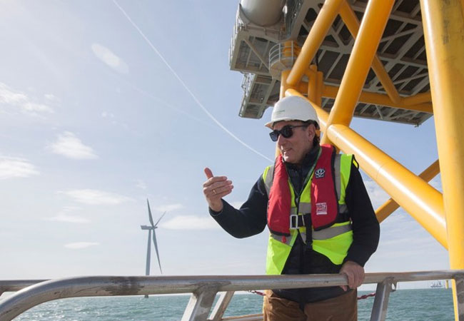 PB: Iberdrola chairman Ignacio Galán at the West of Duddon Sands offshore wind farm