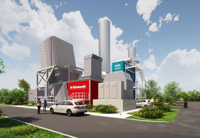 PB: Grafische Darstellung der geplanten Kawasaki-Testturbine in Lingen (Quelle: RWE)