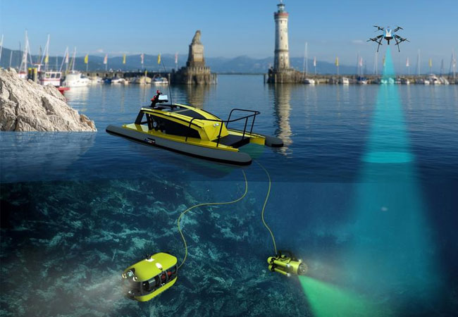 PB: Das Roboter-System des SeaClear-Projekts besteht aus vier autonomen Roboter-Komponenten