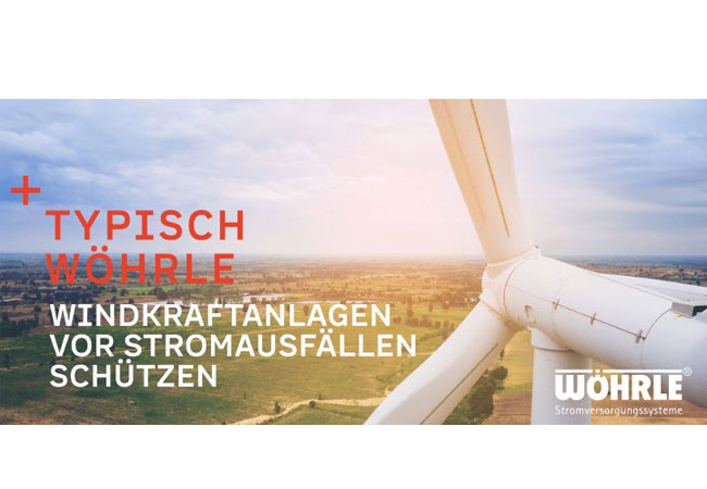 PB: Mit der WISUS-48 von Wöhrle Stromversorgungssysteme Windkraftanlagen absichern. / © Wöhrle Stromversorgungssysteme GmbH