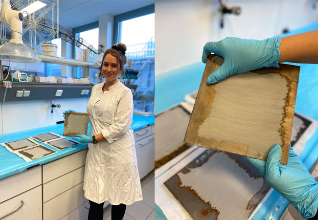 PB: Wissenschaftlerin Valeska Cherewko im Labor des Fraunhofer IGP. / Foto: © Fraunhofer IGP