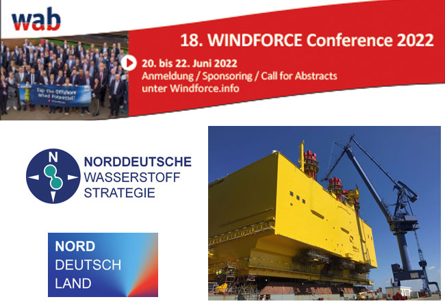 PB: Windforce Conferwence 2022, Wasserstoff, In Deutschland fertiggestellt: die Offshore-Wind-Konverterplattform DolWin3 (c) WAB e.V.