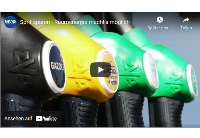 Videobild: Sprit sparen - Raumenergie macht's möglich