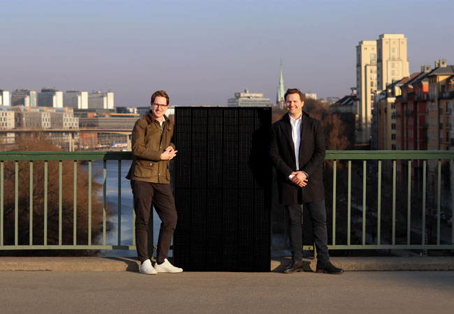 PB: Erik Martinson, CEO und Mitbegründer von Svea Solar und Herman Korsgaard, Direktor bei Altor. © Svea Solar