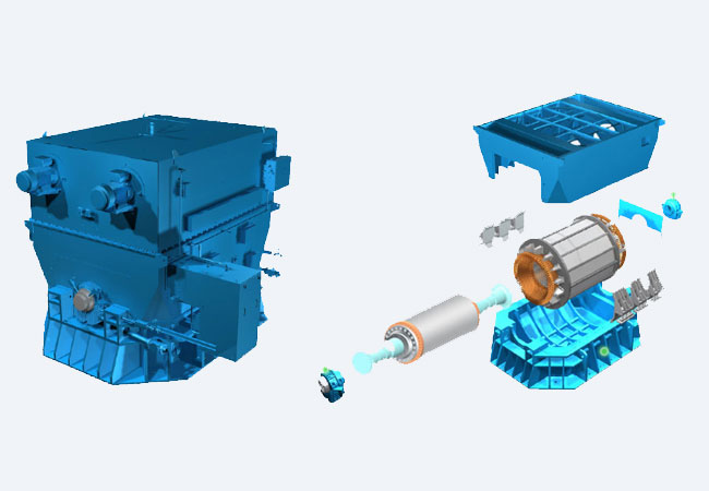 PB: Bringing industry electrification to the next level With the continuous development of electrification in many industries around the world, Electric Motor Driven (EMD) solutions are now increasing in power and speed, offering new opportunities across multiple applications. Large EMD systems traditionally included Large Load-Commutated Inverter (LCI) drives and synchronous motors. Several breakthroughs of innovation, such as the introduction of large power Voltage-Source Inverter (VSI) drives, have allowed to improve this configuration. GE's Power Conversion business has brought another layer of innovation with high speed induction motors up to 100MW.