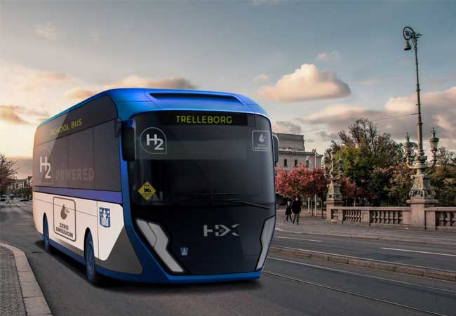PB: Vätgasdriven buss, datorgrafik (källa: H2X).
