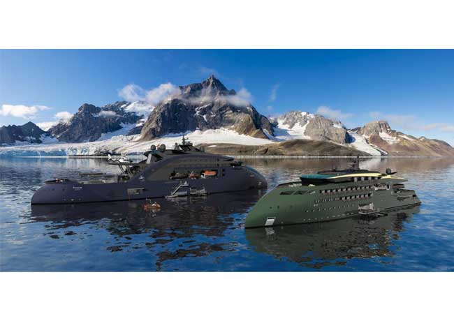 PB: ULSTEIN THOR and ULSTEIN SIF with an autonomous surface vehicle underway