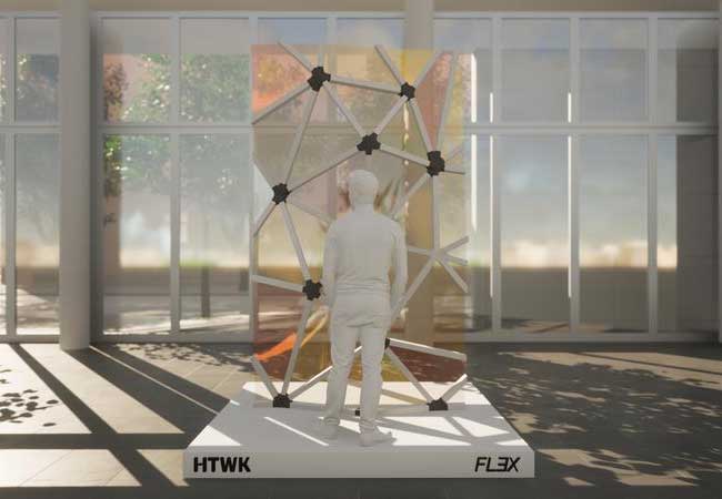 PB: Mit einem Demonstrator wie diesem zeigt die HTWK-Forschungsgruppe FLEX die Vorteile einer automatisierten, generativen Fertigung in Architektur und Bautechnik.