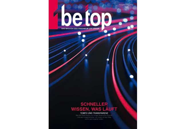 PB: Die neue Ausgabe des be top Kundenmagazins der Friedhelm Loh Group stellt Erfahrungen aus der Praxis sowie Lösungen von Rittal, Eplan, Cideon und German Edge Cloud (GEC) vor, die zeigen, was Kunden auf dem Weg zur Smart Production jetzt angehen können.