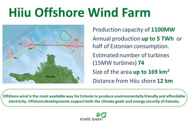 PB: Die Planung des Offshore-Windparks Hiiu wird bis Herbst abgeschlossen sein