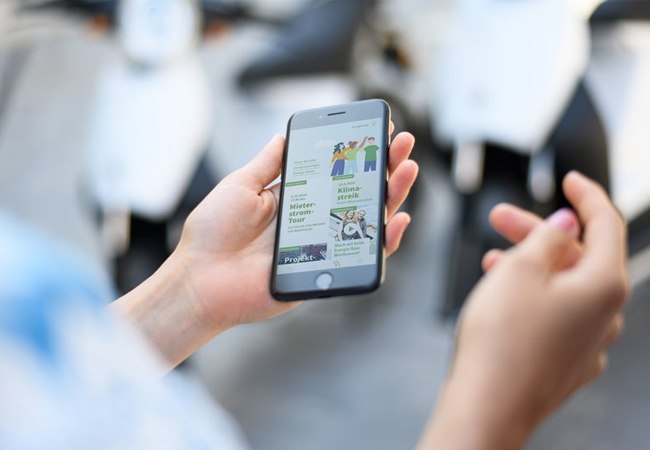 PB: Mit der Mieterstrom-App können Mieter ihren Stromverbrauch in Echtzeit sehen (Quelle: NATURSTROM AG)