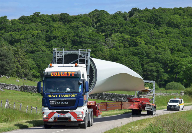 PB: Lieferungen an den Enercon-Windpark Creag Riabhach laufen