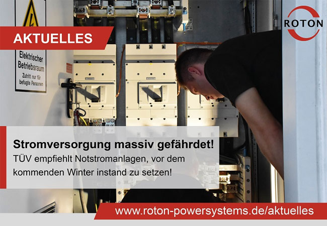 PB: Stromversorgung in Krankenhäusern, Schulen oder Hochhäusern gefährdet!