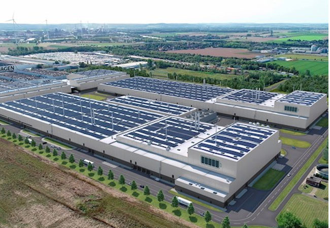 PB: © VW /Künftige Giga-Fabrik für Batteriezellen am Standort Salzgitter.