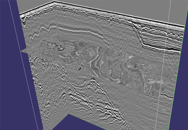 PB: Beispiel für seismische 3DUUHR-Daten mit freundlicher Genehmigung von Energinet / Caption: 3DUUHR seismic data example courtesy of Energinet / ©: Fugro