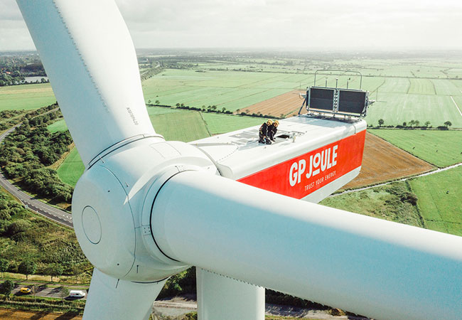 PB: Wie man Stromerzeugung sinnvoll mit Speicherung und Nutzung verbindet – vom Windpark bis zur H2-Tankstelle – zeigt GP JOULE auf der WindEnergy Hamburg (Halle A4, Stand 323). (Foto: GP JOULE) 