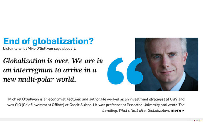 PB: Die Globalisierung ist vorbei. Wir befinden uns in einem Interregnum, um in einer neuen multipolaren Welt anzukommen