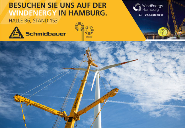 PB: Schmidbauer präsentiert sich auf Fachmesse WindEnergy Hamburg