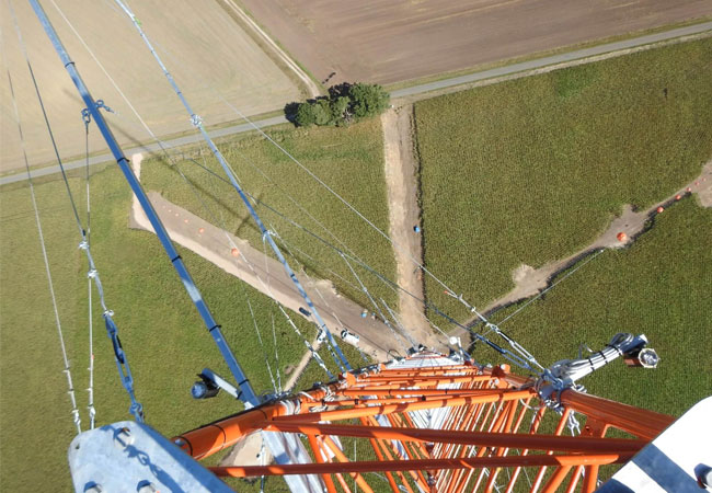 PB: 200 m Verifikationsmast von GEO-NET - Aussicht von oben / © GEO-NET Umweltconsulting GmbH