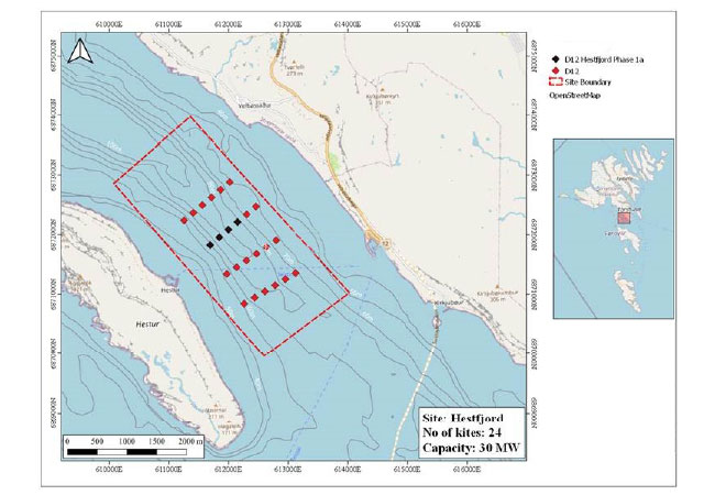 PB: Hestfjord tidal energy array map Minesto / Karte der Hestfjord-Gezeitenenergiefelder Minesto