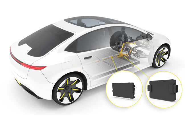 PB: Die Kernfunktionen des Batteriemanagements sind auf zwei Steuergeräte verteilt: den Batteriemanagement-Controller sowie die Cell Supervising Circuits © Vitesco Technologies