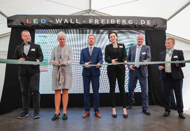PB: Gemeinsame Eröffnung des größten Batteriespeichers in Sachsen. Urheberrechte: Anne Schwerin