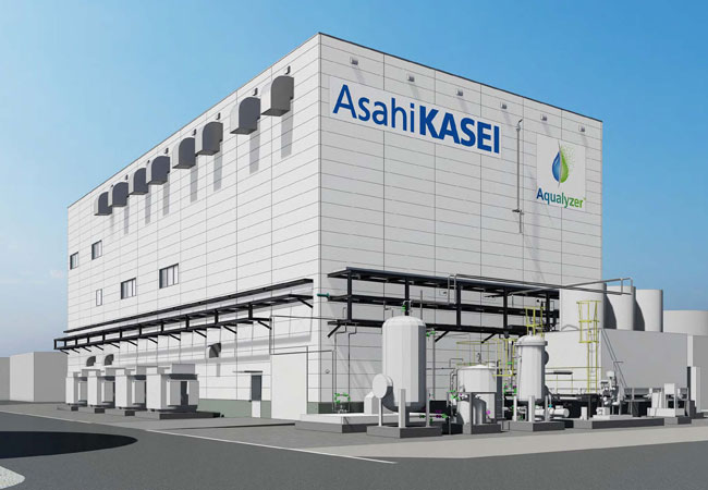 PB: Asahi Kasei alkaline water electrolysis pilot test plant for hydrogen production in Kawasaki, Japan