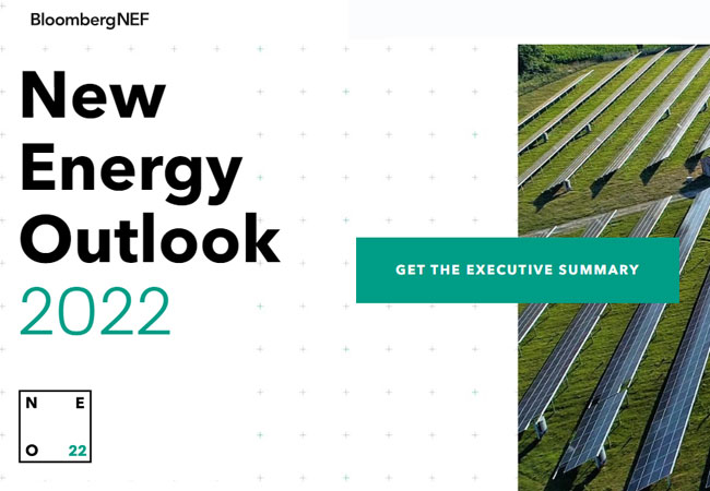 Der New Energy Outlook 2022 von BloombergNEF zeigt den Weg zu CO2-freien Energiesystemen