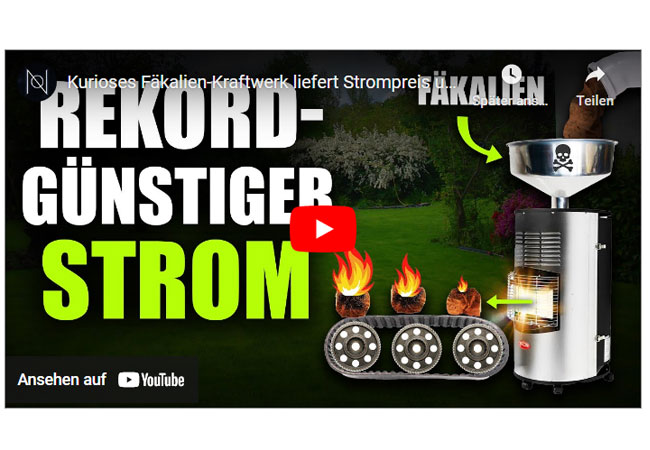 Videobild: Kurioses Fäkalien-Kraftwerk liefert Strompreis unter 0€