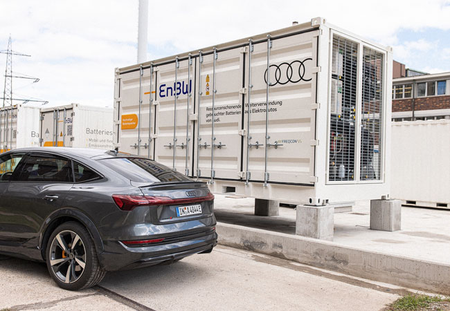 PB: Kooperation von Audi und EnBW: Second Life-Batteriespeicher Heilbronn (Quelle: EnBW / Fotograf: Paul Gärtner)