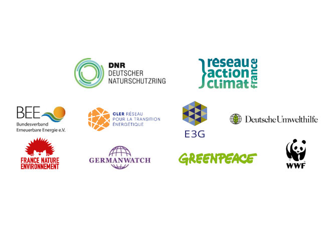 Logos der Verbände gegen Erderwärmung