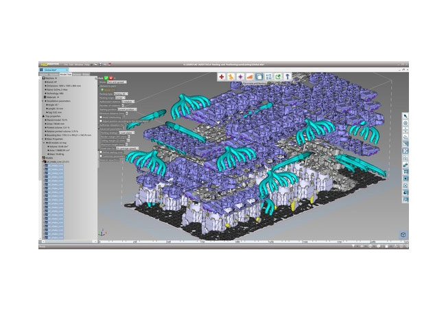 PB: Die 4D_Additive Software verfügt über effiziente 3D-Nesting-Funktionen - Photo Credit: CoreTechnologie GmbH 