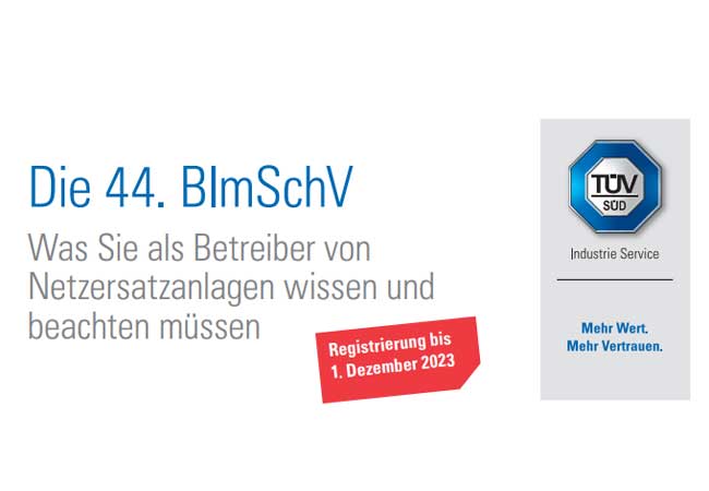 PB: Neue Anforderungen für Betreiber von Netzersatzanlagen / ©: TÜV SÜD