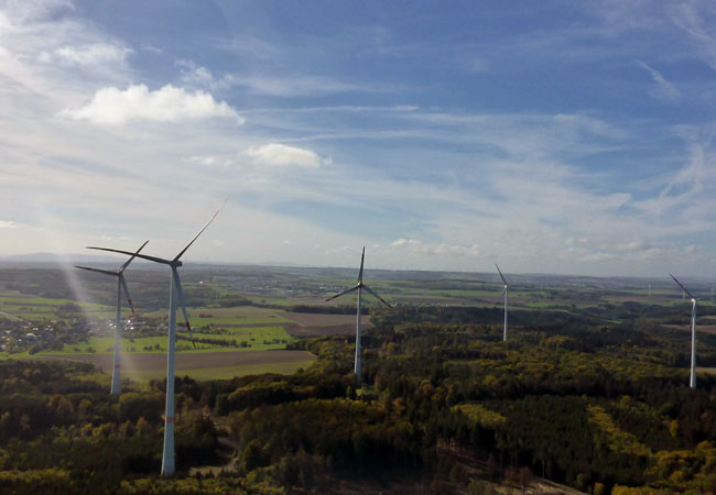 PB: Seit 2013 liefert der Windpark in Beltheim zuverlässig grünen Strom für 9.500 Haushalte. / ©: STAWAG